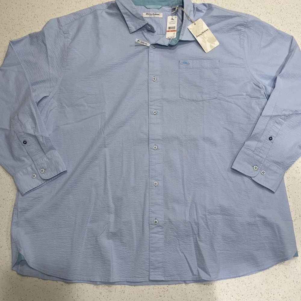 Men's SZ 3XL-Big‎ Tommy Bahama Nova Wave Chambray Blue button up shirt NWT